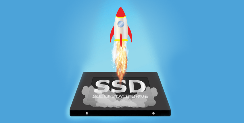 Icon of SSD hosting with missile