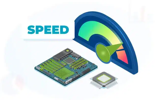 speed of website icon on a light background