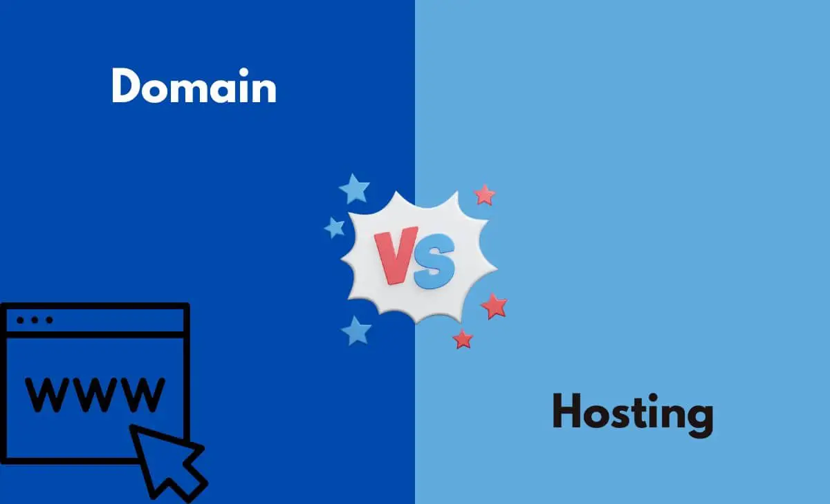 difference between domain and hosting