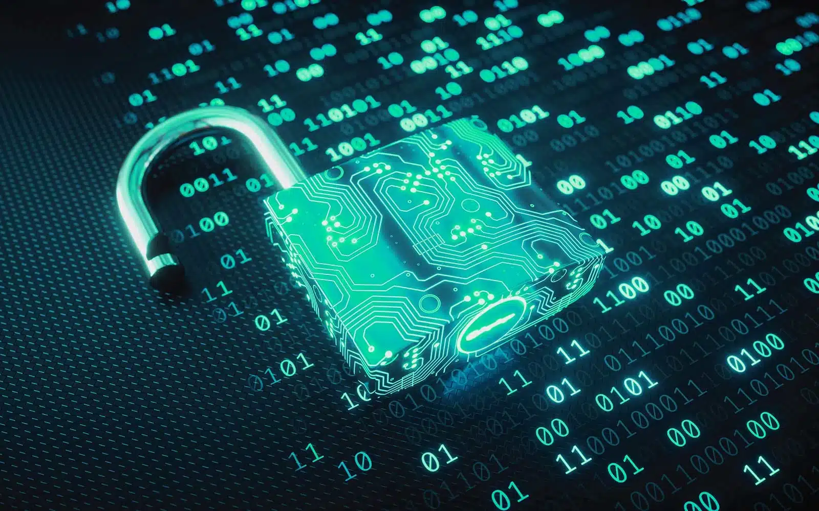 view of a digital lock, concept of website security